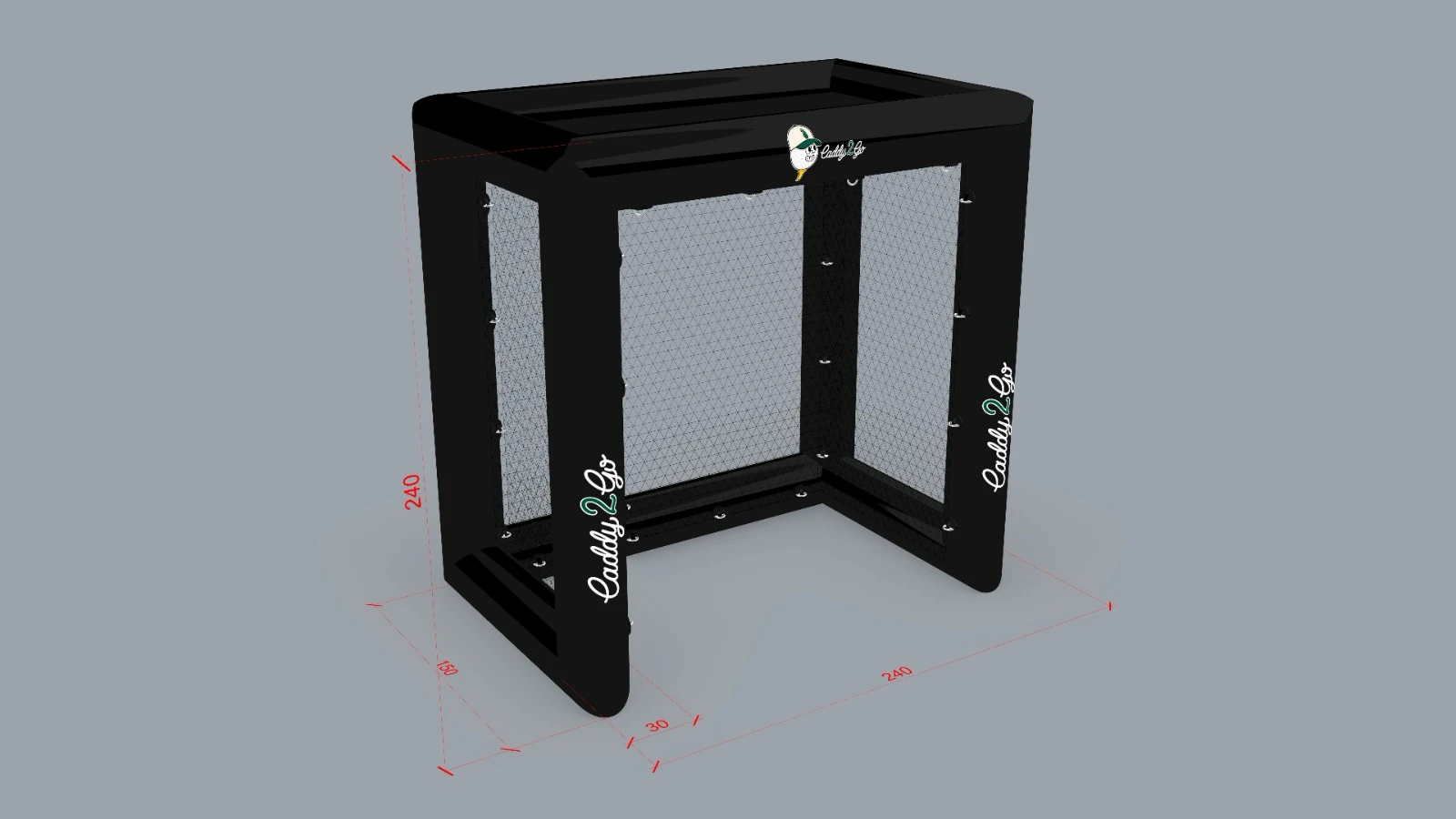 Jaula de práctica inflable con mat de golpeo Caddie 2 Go